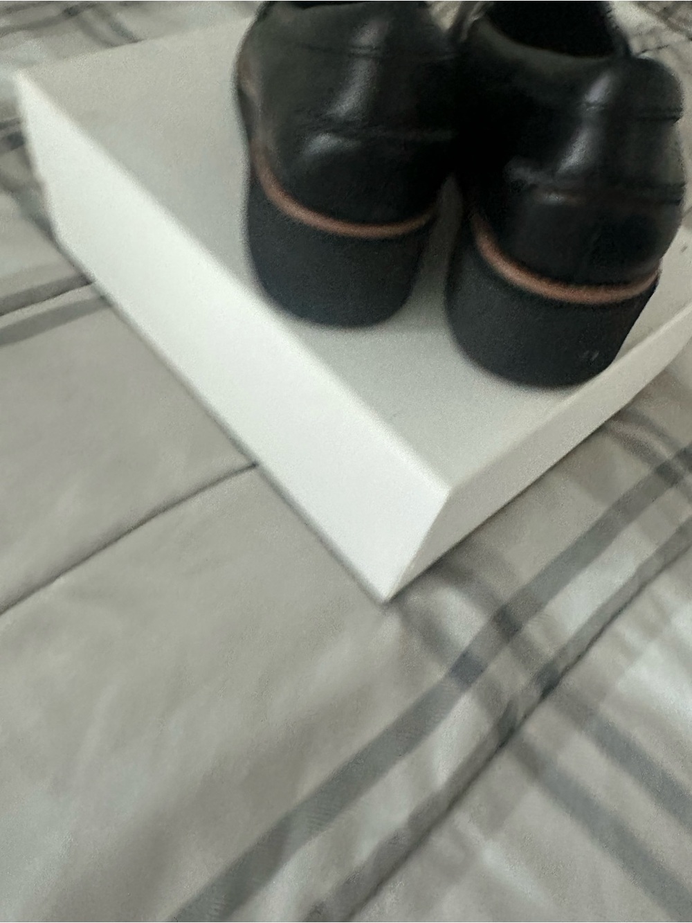 Clarks Black & Gray Tweed Penny Loafers - Picture 4 of 6
